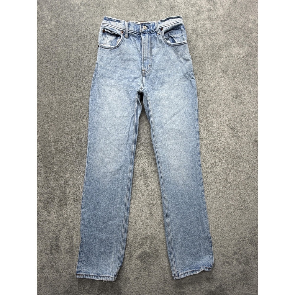Abercrombie & Fitch Jeans Womens 00 Blue The 90s Straight Ultra High Rise